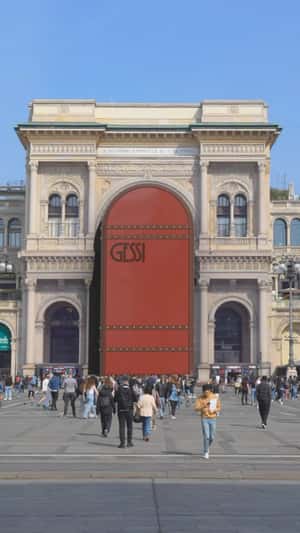 Butterflies Fly Out at Shopping Center in a fake-out-of-home ad of Gessi