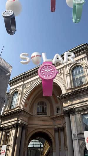 Balloons Carry Watches in a fake-out-of-home ad of Hip Hop Watches