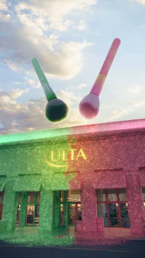 Brushes Colors the Store in a fake-out-of-home ad of IT Cosmetics