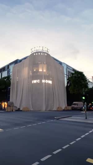 Store Draped with Curtain in a fake-out-of-home ad of IWC Home