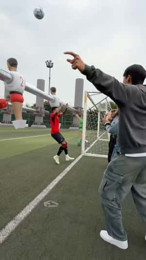 Soccer Table on Soccer Field in a fake-out-of-home ad of Jesse Lingard
