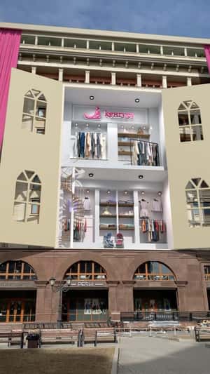 Boutique like Wardrobe on Facade in a fake-out-of-home ad of Kenguru
