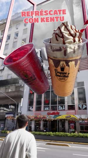 Frozen Beverages Emerge from  Fridge in a fake-out-of-home ad of Kentucky
