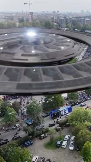 Star Trek spaceship and Paramount+ logo in fake-out-of-home ad of Inter Milan