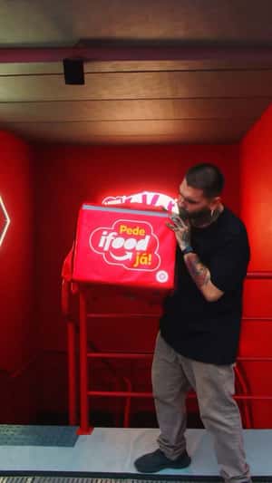Chocolates Spill from Delivery Box in a fake-out-of-home ad of KitKat