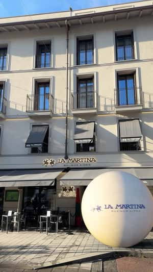 Polo Ball Rolls in Milan Landmarks in a fake-out-of-home ad of La Martina