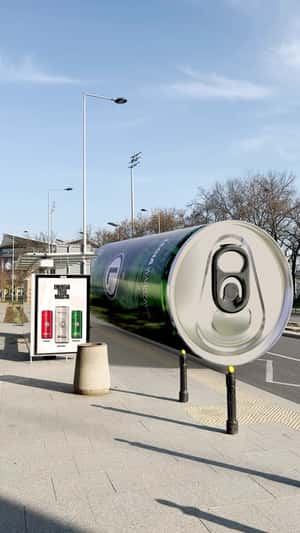 Energy Drink Bus in a fake-out-of-home ad of Legia Warszawa