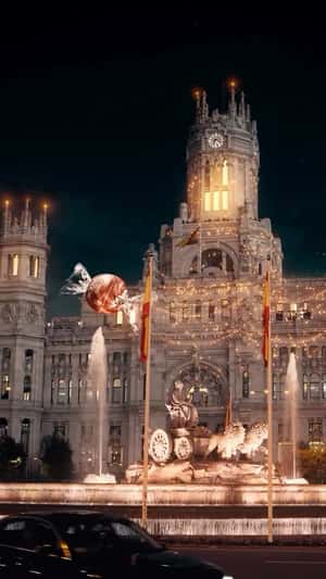 Chocolate Illuminates Christmas Tree in a fake-out-of-home ad of Lindt