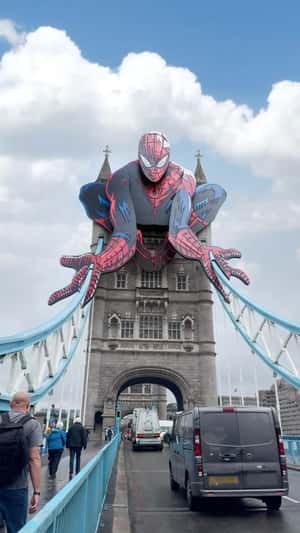 Illustrations Displayed Along River in a fake-out-of-home ad of Robin Yayla