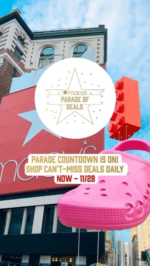 Product Balloons March in a fake-out-of-home ad of Macy's
