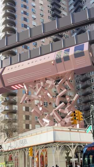 Monorail Drops Contour at Ulta Beauty fake-out-of-home ad of Fenty Beauty