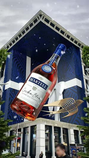 Building Walls Reveal Cognac in a fake-out-of-home ad of Martell