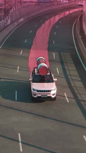 Lipstick Paints the City Pink in a fake-out-of-home ad of Mary Kay