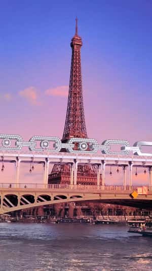 Diamond Chain Train in a fake-out-of-home ad of Messika