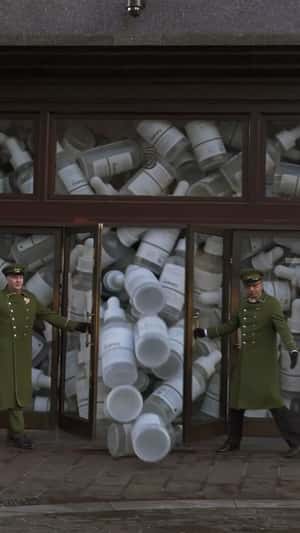 Giant Serum Overflowing in fake-out-of-home ad of The Ordinary