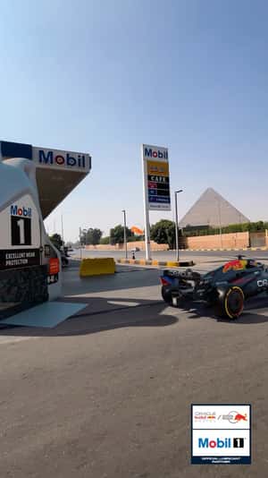 Cars Transform into F1 Racers in a fake-out-of-home ad of Mobil