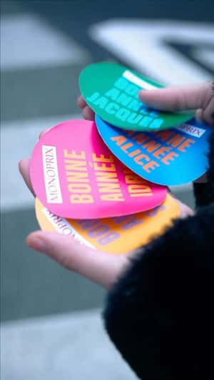 Food Packages Roll on Street in a fake-out-of-home ad of Monoprix