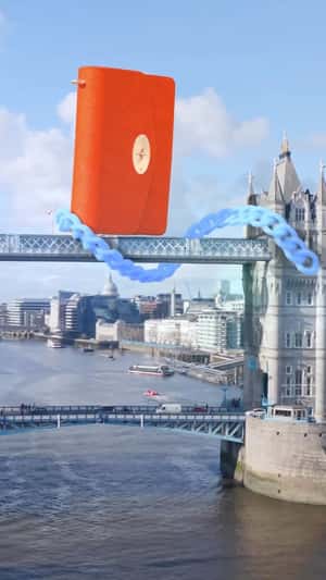 Chain Links Crawl to Bag on Bridge in a fake-out-of-home ad of Mulberry