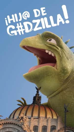 Giant Gecko Spotted in City in a fake-out-of-home ad of Netflix