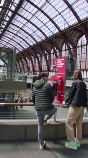 Car Parks on Vertical Wall in a fake-out-of-home ad of Nissan