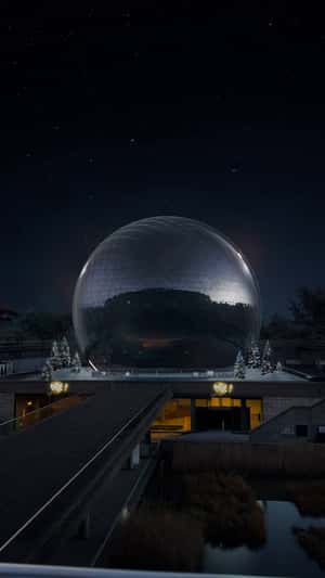 La Géode Becomes Giant Snow Globe in a fake-out-of-home ad of Pathé France