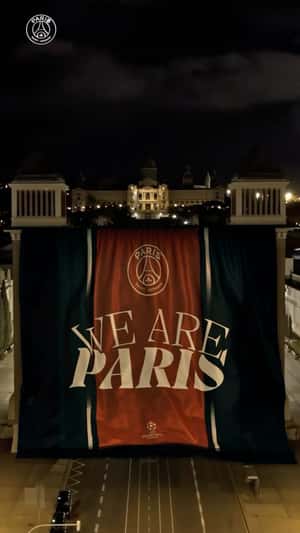 Giant Banner Lights Up Champs-Élysées in a fake-out-of-home ad of Paris Saint-Germain 