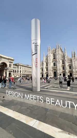 Giant Beauty Products in Milan in a fake-out-of-home ad of Pupa Milano
