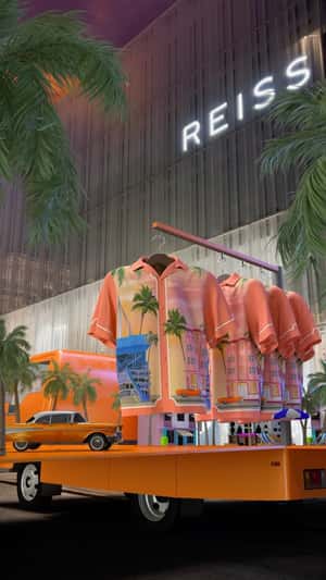 McLaren Botique on Wheels in a fake-out-of-home ad of Reiss