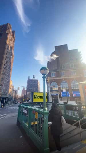 Colored Toilet Paper Streams from Lamp Post in a fake-out-of-home ad of Renova