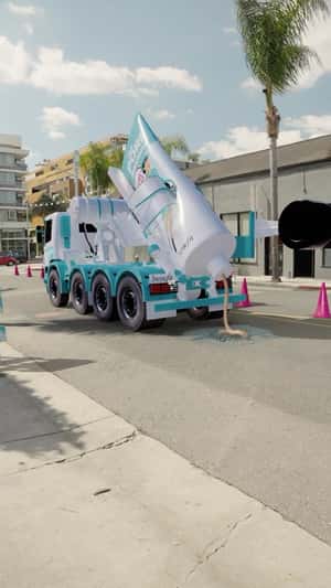Giant Primer Filling Pothole fake out of home ad of Benefit Cosmetics