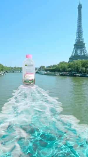 Cleansing Water Clears River in Paris in fake-out-of-home ad of Garnier