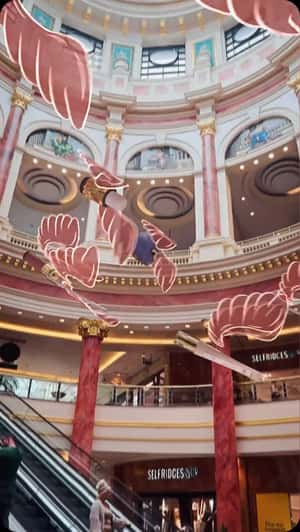 Flying Makeup at Trafford Centre in a fake-out-of-home ad of Space NK