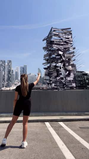 Laptop Transforms Building in Magical Motion in fake-out-of-home ad of Lenovo