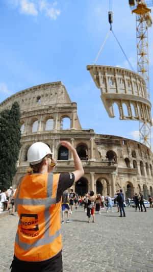 Crane Restores Rome’s Colosseum in a fake-out-of-home ad of Tricorp Workwear