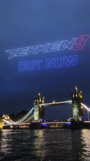 Tekken 8 Drone Show in fake-out-of-home ad of PlayStation