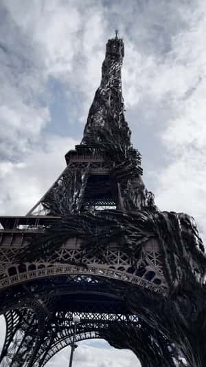 Venom Engulfs Paris Landmarks in a fake-out-of-home ad of Sony Pictures