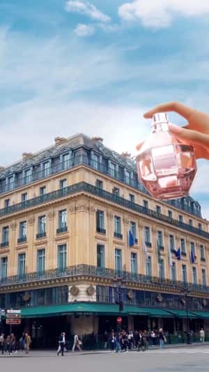 Giant Flowerbomb Blooms in Paris in a fake-out-of-home ad of Viktor&Rolf