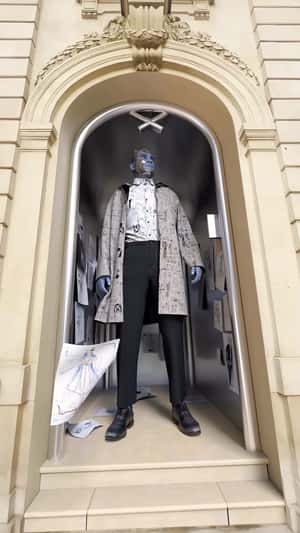 Zlu Models in the Maison in a fake-out-of-home ad of Karl Lagerfeld