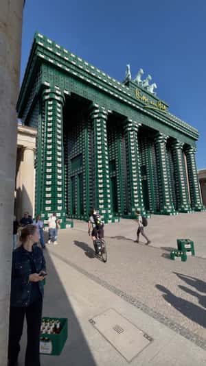 Cases Remodel Brandenburg Gate in fake-out-of-home ad of Bitburger