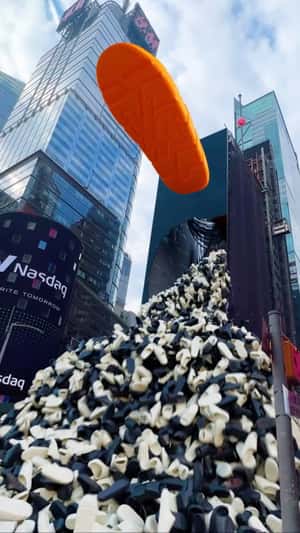 FOOH Ad YoungLA Giant Slide From Times Square Billboard