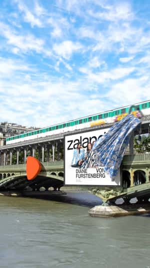 Diane von Furstenberg Billboards Reveal in a fake-out-of-home ad of Zalando