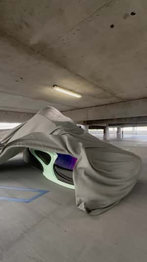 Giant Shoe Transforms Into Sports Car in a fake-out-of-home ad of Air Jordan