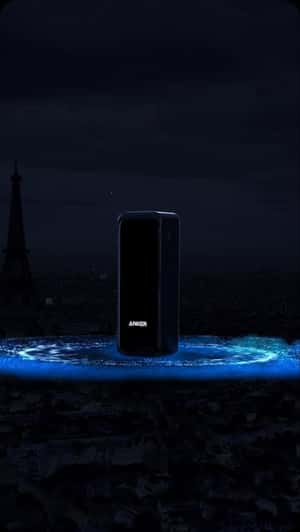 Giant Powerbank Illuminates Paris in a fake-out-of-home ad of Anker