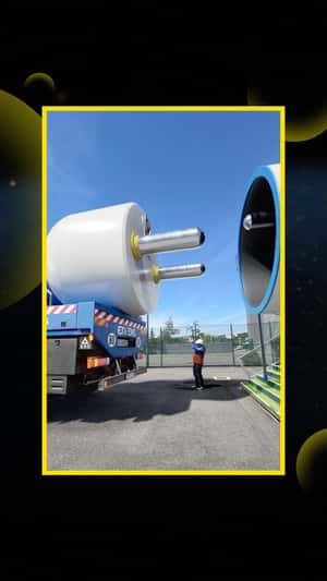 Giant Plug on Stade Geoffroy-Guichard Facade in a fake-out-of-home ad of Enedis