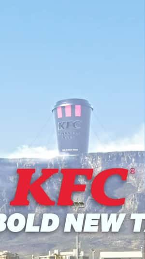 Coffee Cup on Johannesburg Bridge in a fake-out-of-home ad of KFC