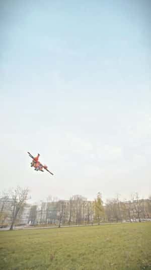 Giant Rescue Plane Lands in Park in a fake-out-of-home ad of LEGO