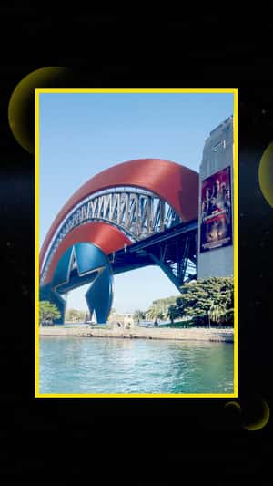 Captain America Shield Reimagines Harbour Bridge in a fake-out-of-home ad of Marvel