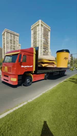Truck Transports Giant Breakfast in a fake-out-of-home ad of McDonald’s 