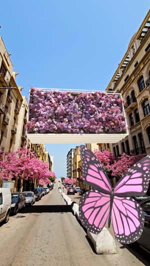 Persil Giant Bottle Blooms Above Street