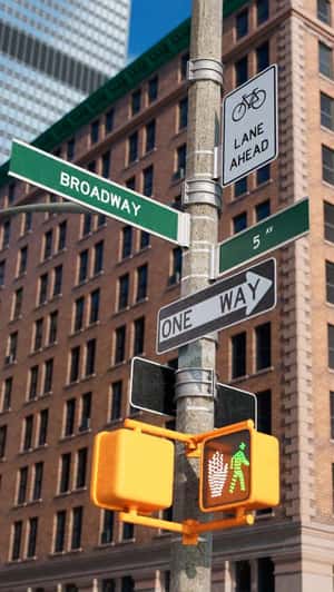 Street Signs Shifting Positions in a fake-out-of-home ad of Prada Beauty